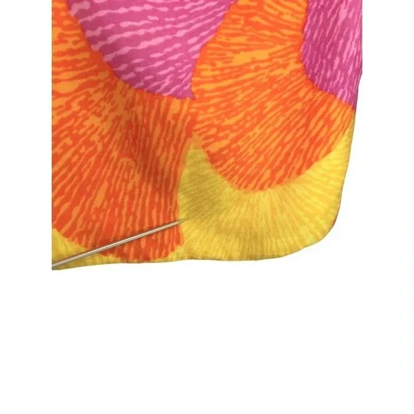 Vintage Joy Stevens Top Blouse 1960s Groovy Gogo Mod Flower Power Button Back - Picture 6 of 15